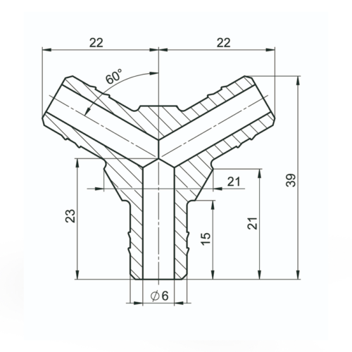 y-hose connector
